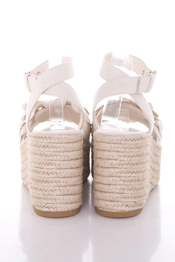 Valentino Atelier Woven Flower Espadrille Wedge SZ 36.5