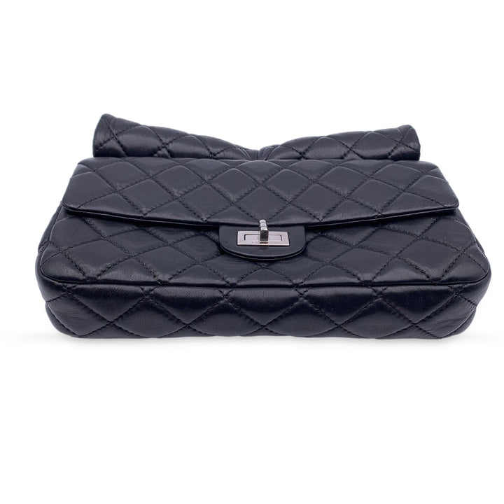 Top Quality Chanel 2010S Black Quilted Leather Reissue Roll 2.55 Clutch Bag