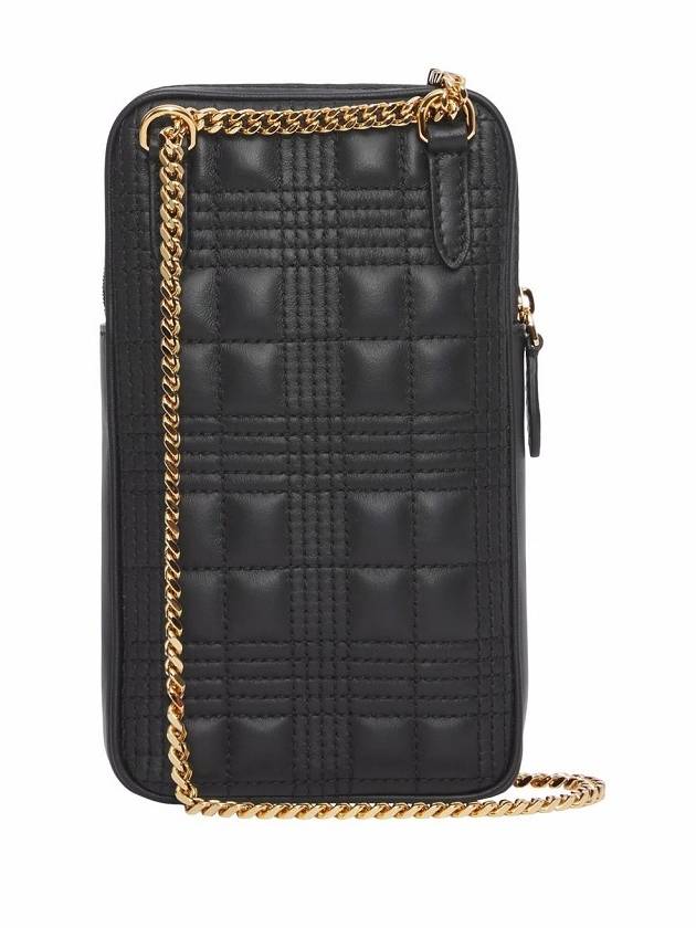 Burberry Chain Strap Quilted Lambskin Lola Shoulder Bag Black