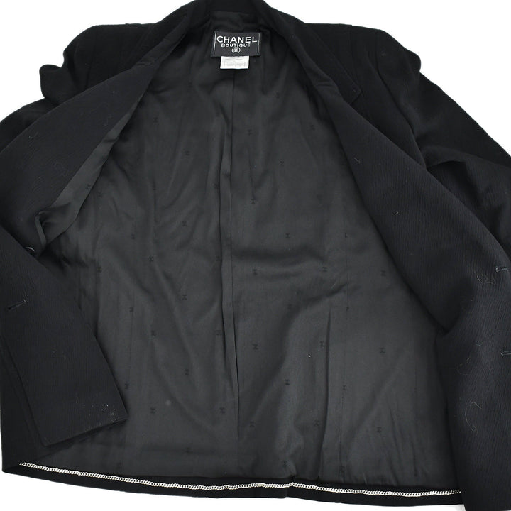 Top Quality Chanel Double Breasted Jacket Black 98A #38