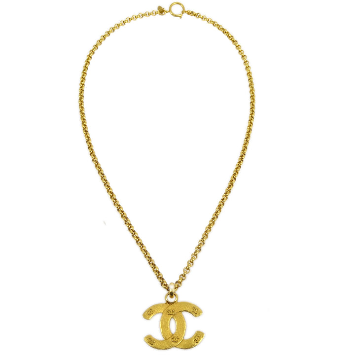 Top Quality Chanel CC Chain Pendant Necklace Gold 3067