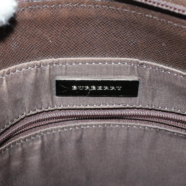 Burberry Nova Check Tote Bag Canvas Leather Beige Brown Auth 54021