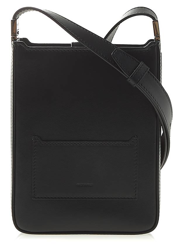 Burberry Olympia Embossed Logo Mini Leather Cross Bag Black