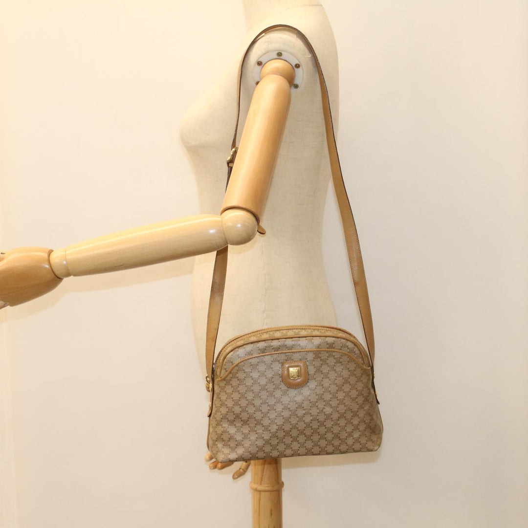 Celine Macadam Canvas Shoulder Bag Beige  54135