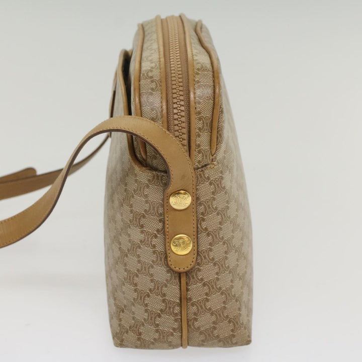 Celine Macadam Canvas Shoulder Bag Beige  54135