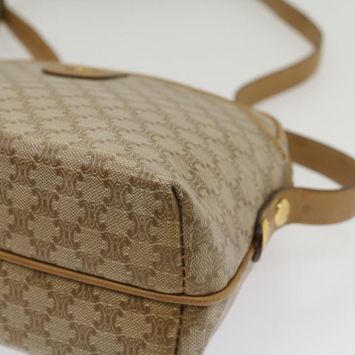 Celine Macadam Canvas Shoulder Bag Beige  54135