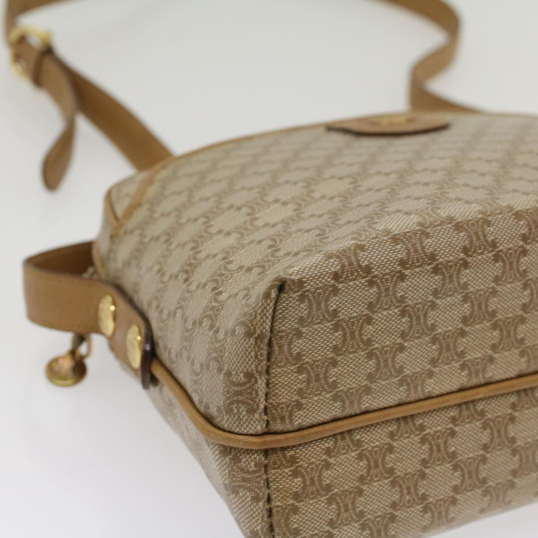Celine Macadam Canvas Shoulder Bag Beige  54135