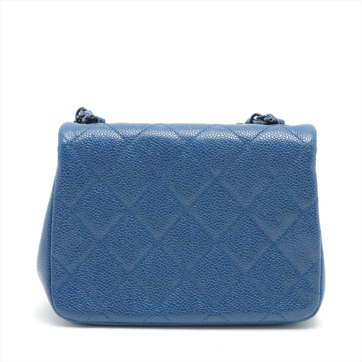 Top Quality Chanel Matrasse Caviar S Chain Shoulder Bag Blue Silver Gold  29th