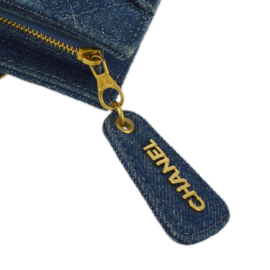 Top Quality Chanel Denim Chain Tote Handbag