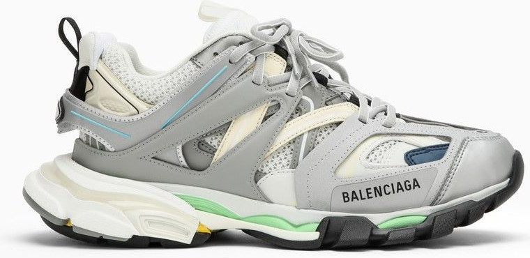 TRACK GREY/BLUE/GREEN MESH AND NYLON TRAINER