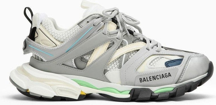 TRACK GREY/BLUE/GREEN MESH AND NYLON TRAINER
