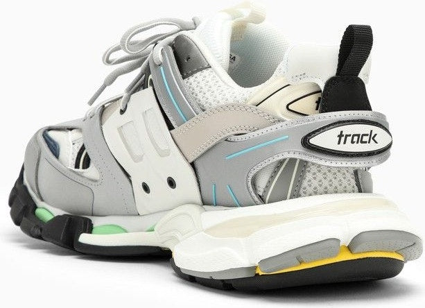 TRACK GREY/BLUE/GREEN MESH AND NYLON TRAINER