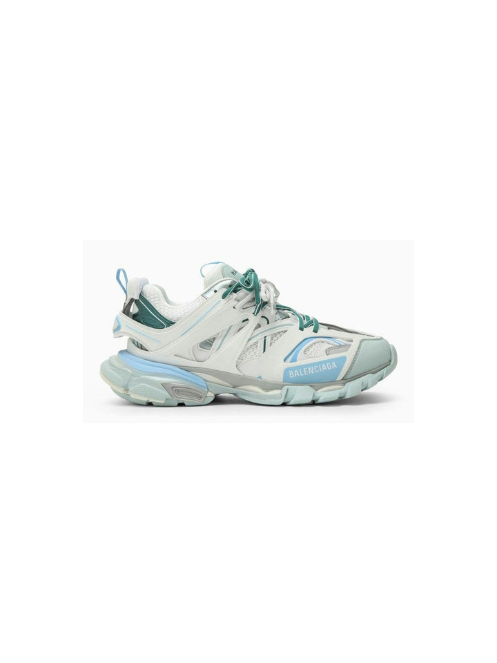 TRACK WHITE/BLUE/GREY MESH AND NYLON TRAINER