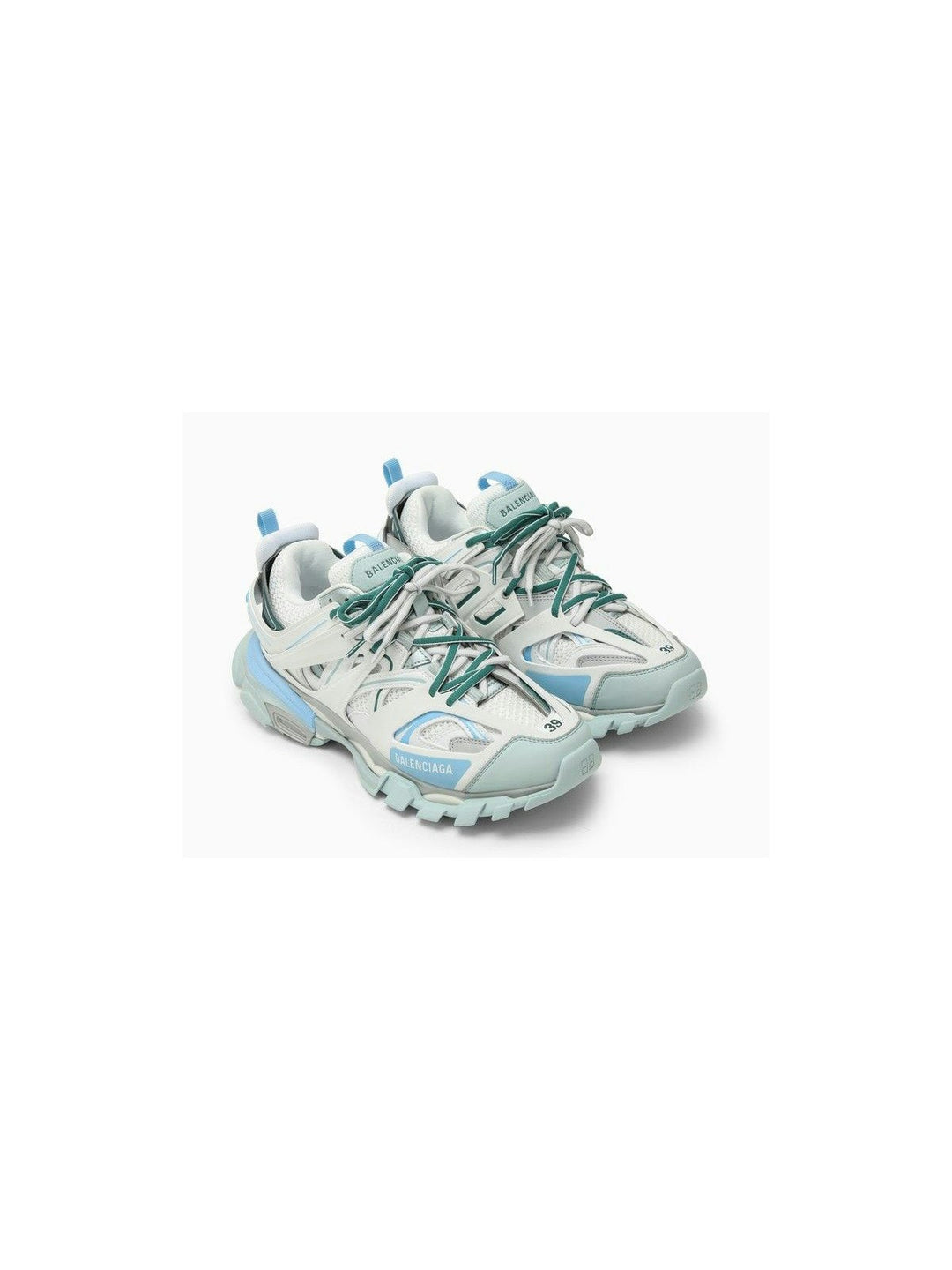 TRACK WHITE/BLUE/GREY MESH AND NYLON TRAINER