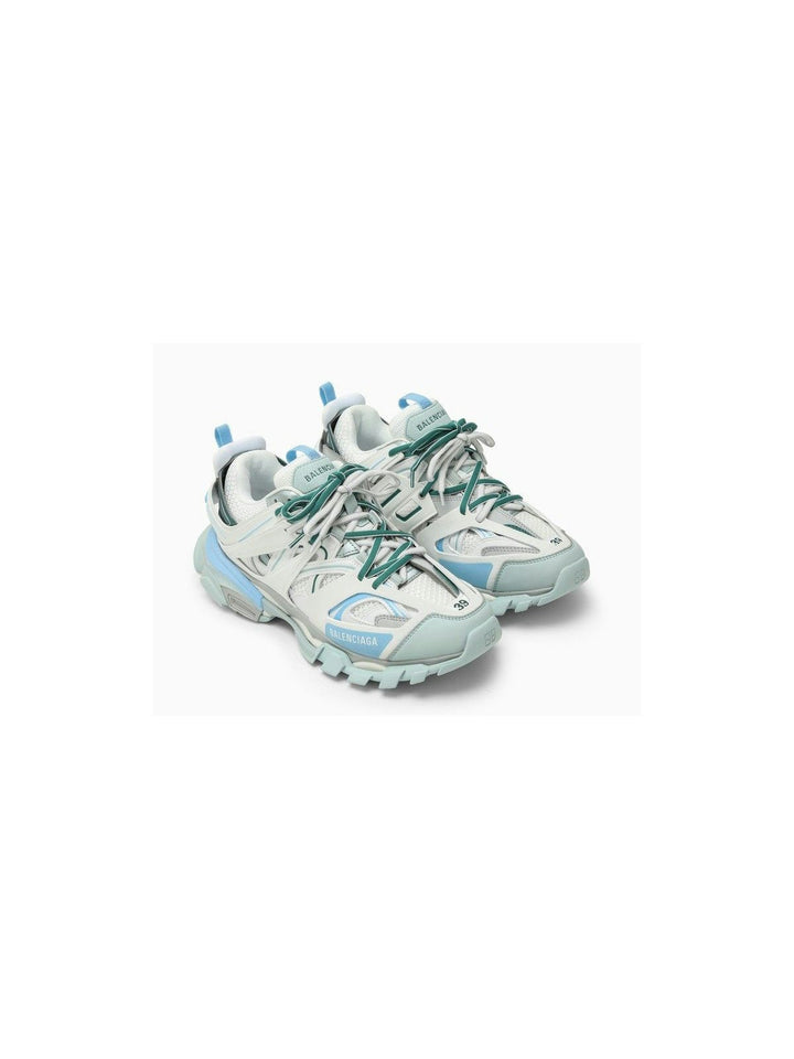 TRACK WHITE/BLUE/GREY MESH AND NYLON TRAINER