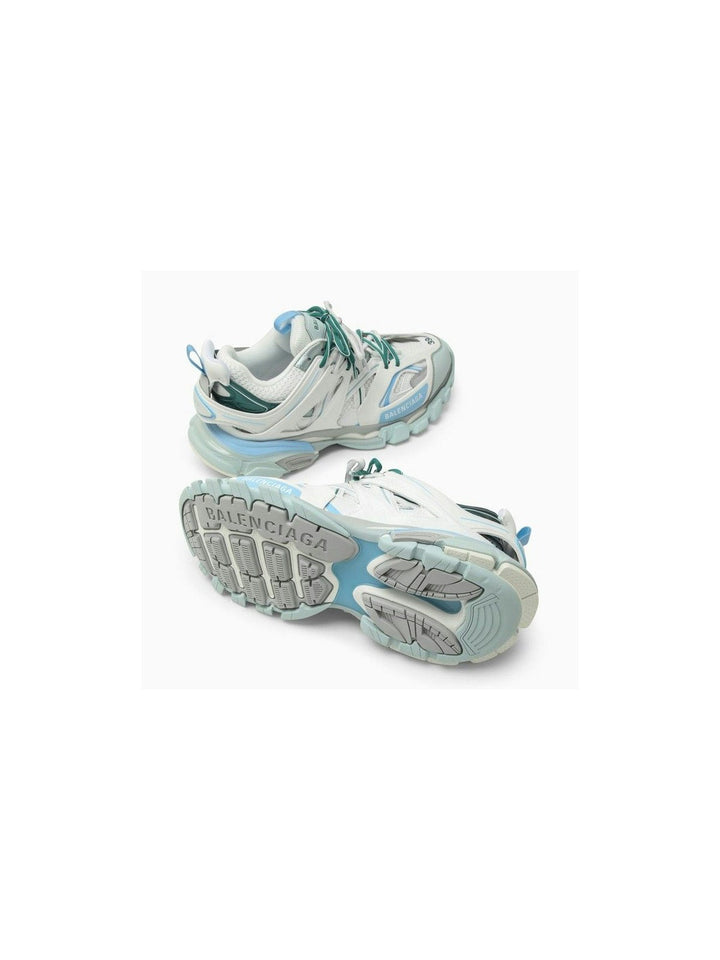 TRACK WHITE/BLUE/GREY MESH AND NYLON TRAINER