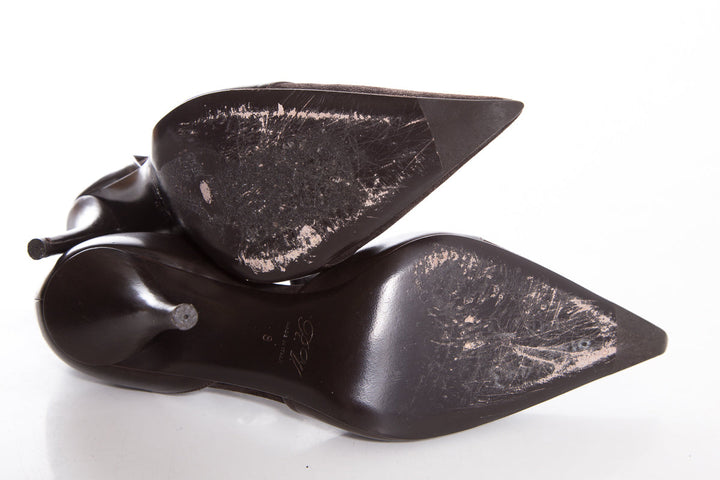 Roger Vivier Brown Suede Leather Heels SZ 8