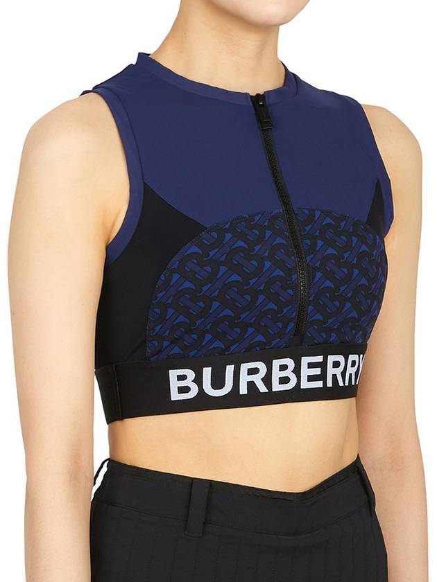 Burberry TB Logo Sportive Zip Up Sleeveless Blue