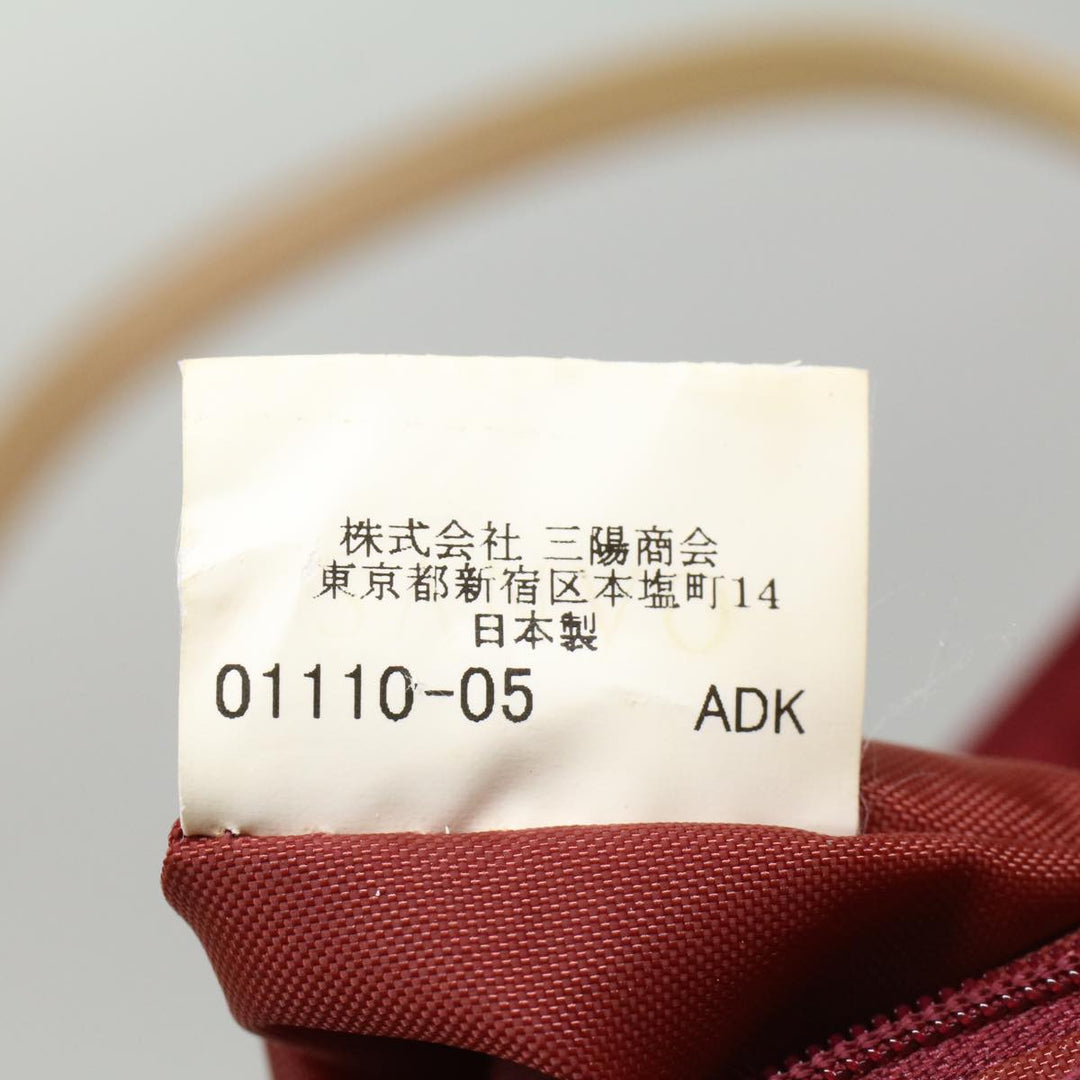 BURBERRY Nova Check Tote Bag Nylon Leather Red Beige Black Auth 54466