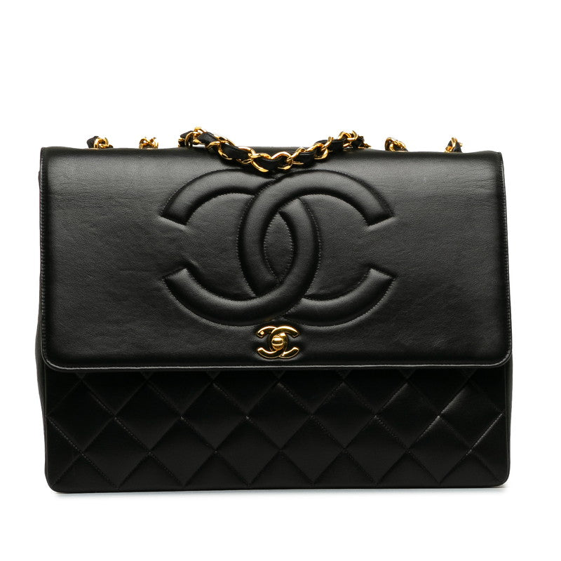 Top Quality Chanel Decamatrasse 34 Cocomark Single Flap Chain Shoulder Bag Black kin  CHANEL