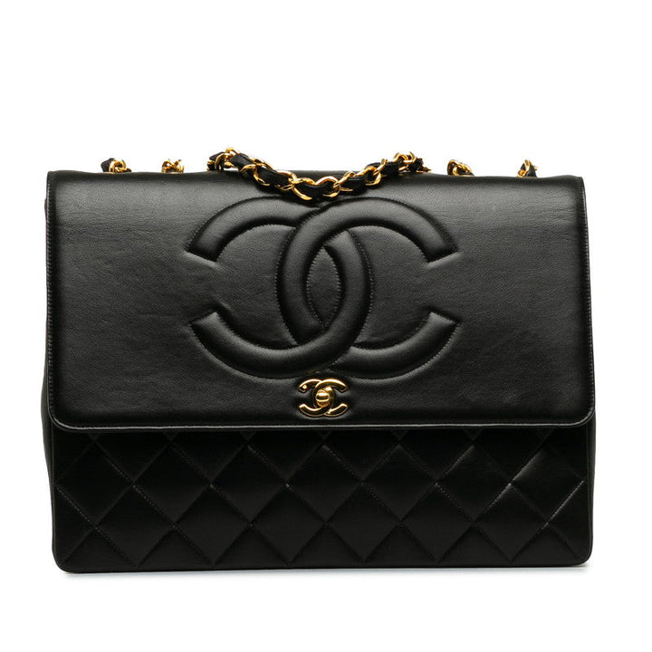 Top Quality Chanel Decamatrasse 34 Cocomark Single Flap Chain Shoulder Bag Black kin  CHANEL