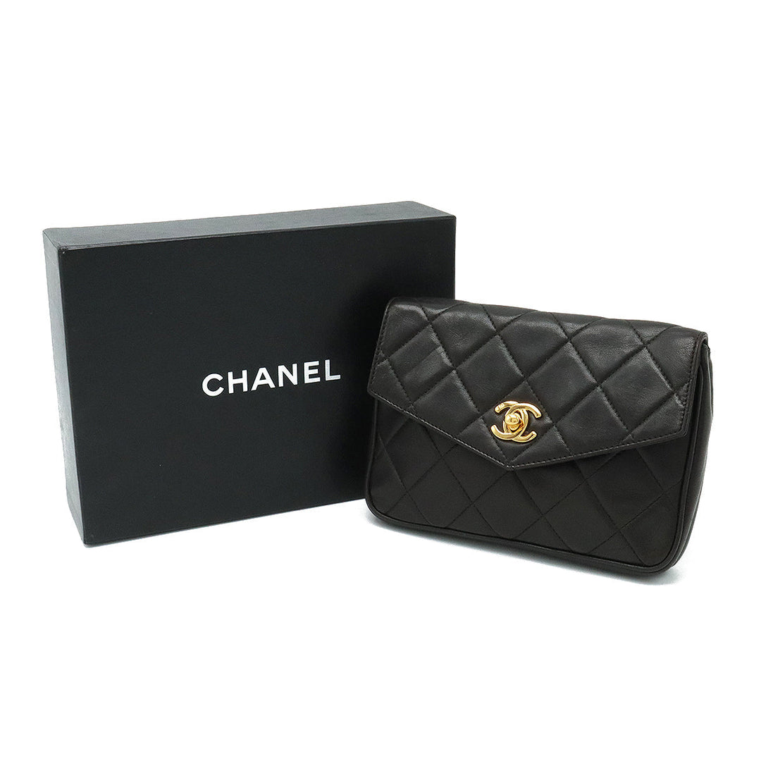 Top Quality Chanel MATRACE COCOMARK WESTBACK PORTCHE Belt BACK 2WAY CRACKBACK LEADER BLACK BLACK GOLD WORKSHOP #65