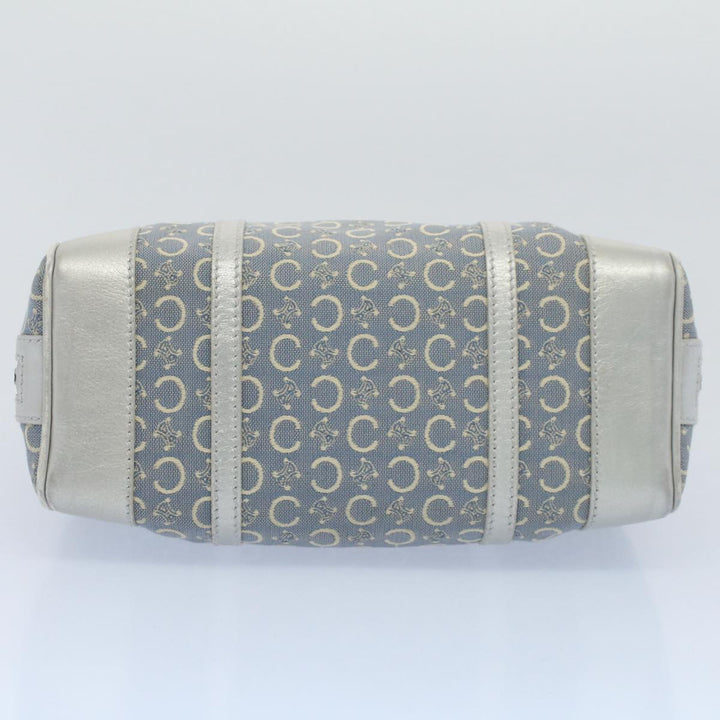 Celine C Macadam Canvas Hand Bag Light Blue  54505