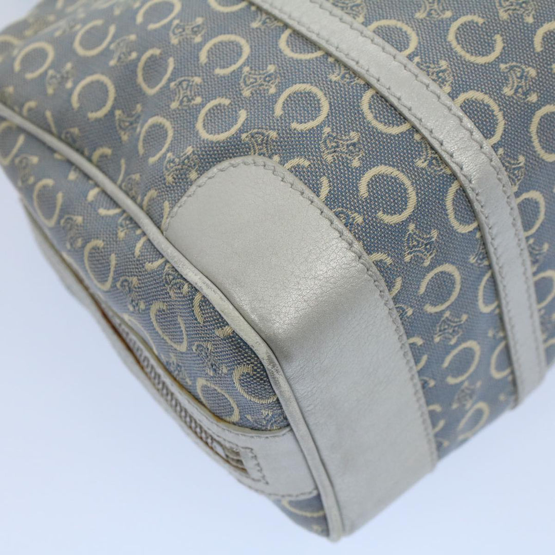 Celine C Macadam Canvas Hand Bag Light Blue  54505