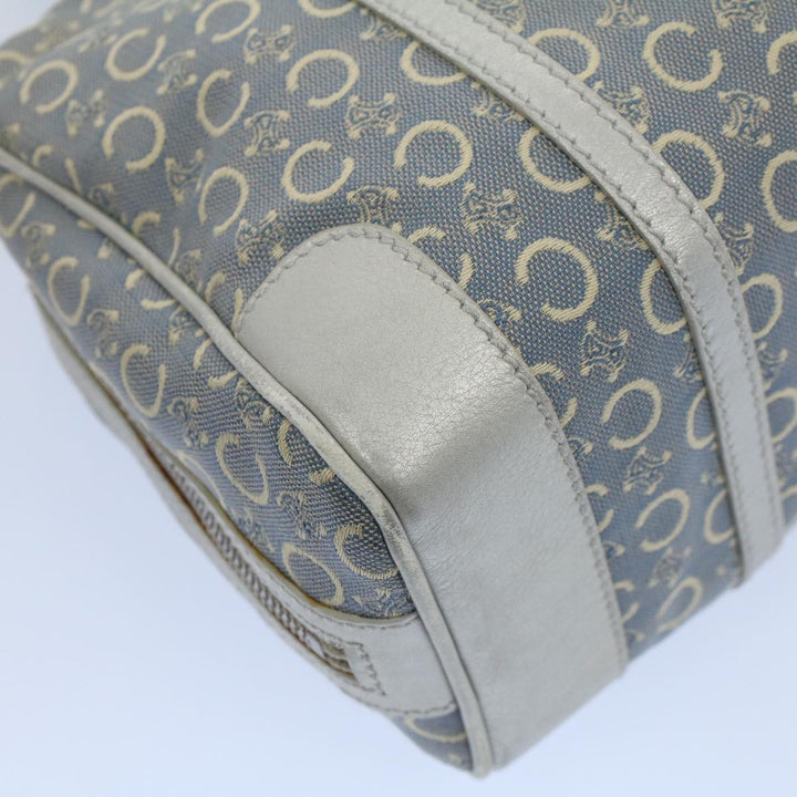Celine C Macadam Canvas Hand Bag Light Blue  54505
