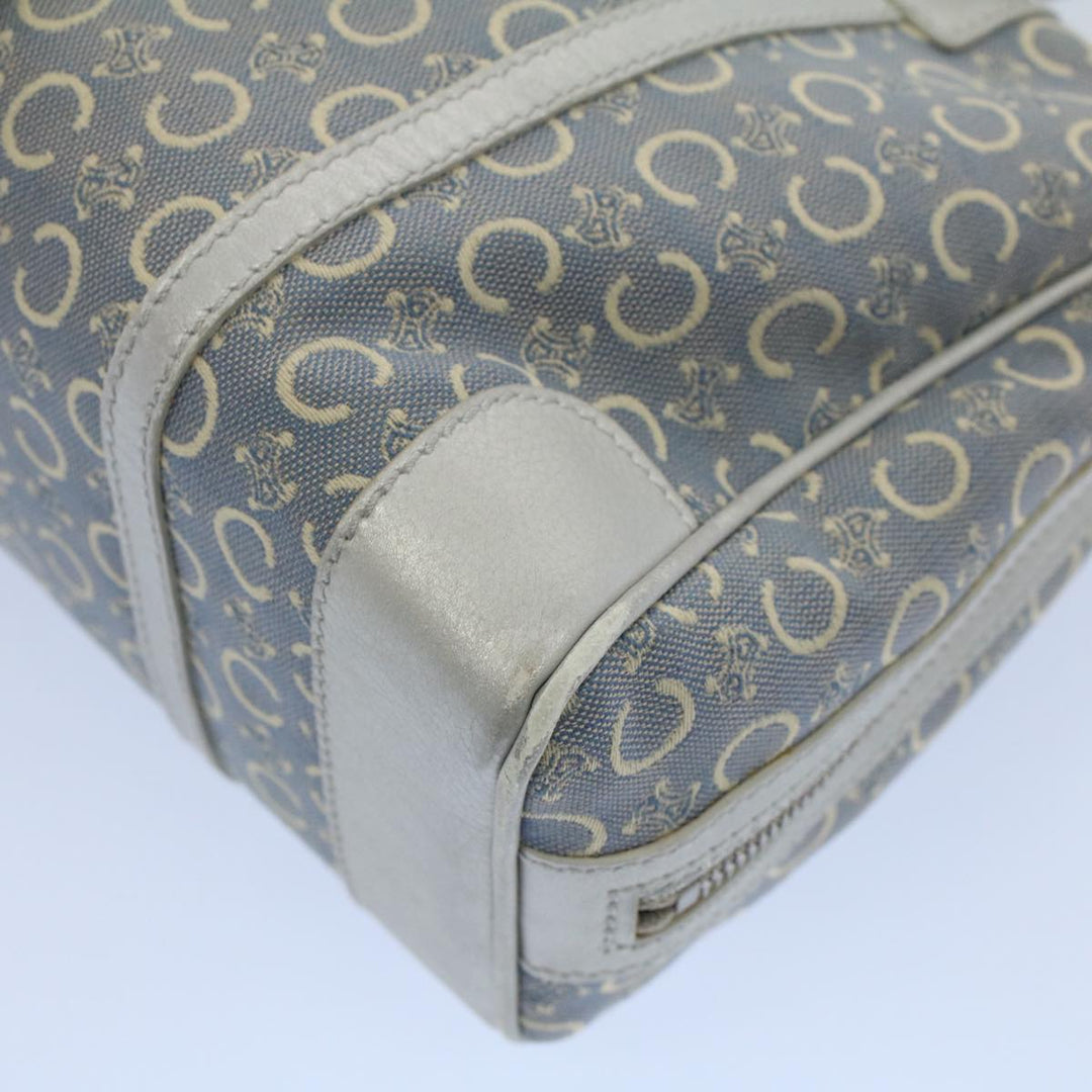 Celine C Macadam Canvas Hand Bag Light Blue  54505