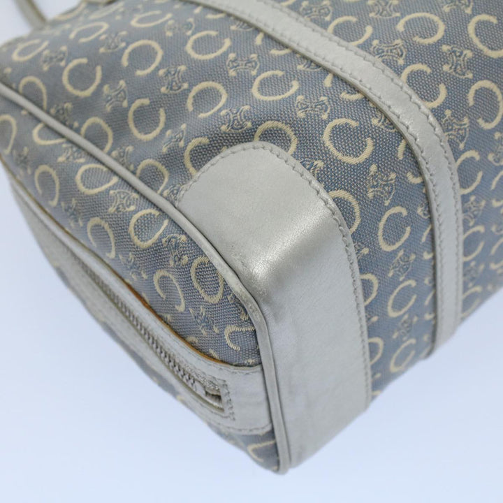 Celine C Macadam Canvas Hand Bag Light Blue  54505