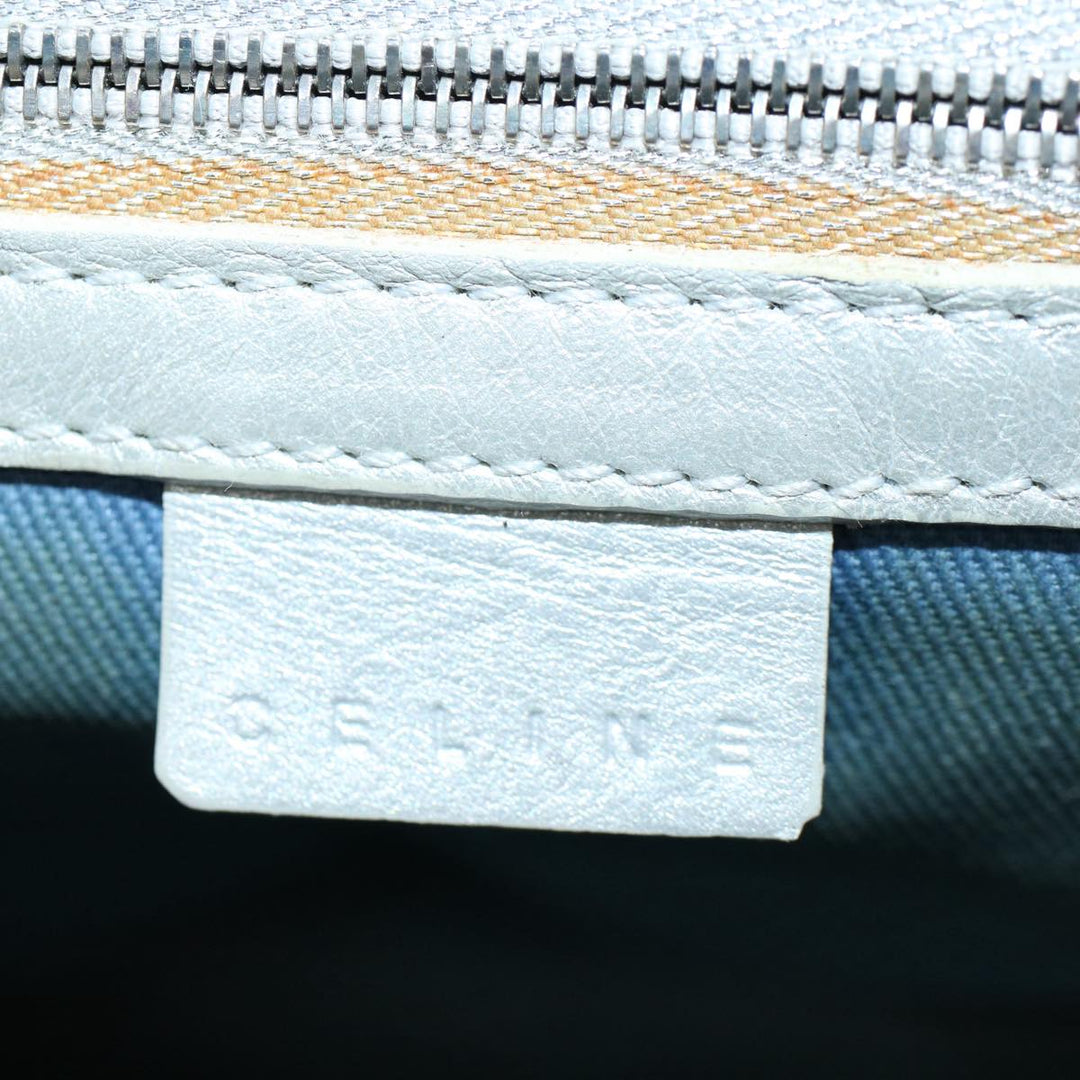 Celine C Macadam Canvas Hand Bag Light Blue  54505