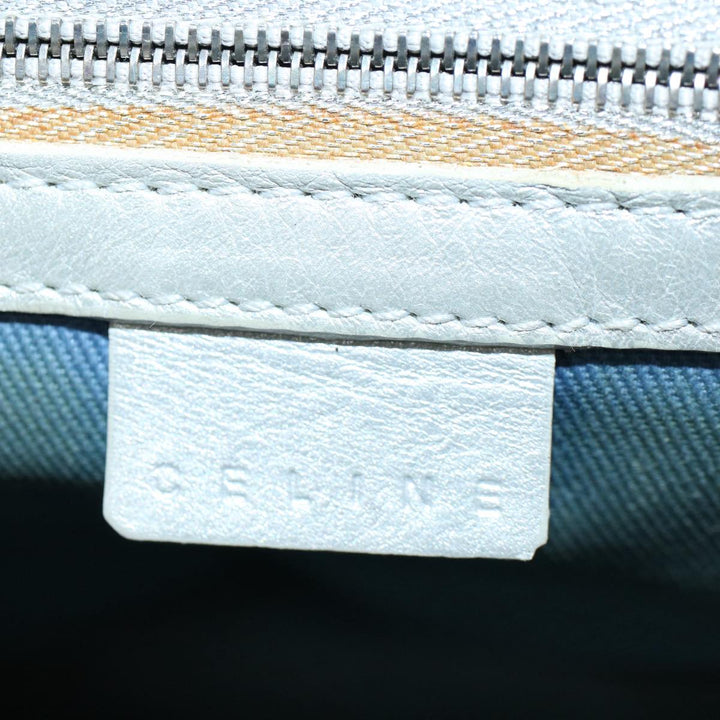 Celine C Macadam Canvas Hand Bag Light Blue  54505