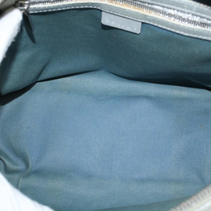 Celine C Macadam Canvas Hand Bag Light Blue  54505