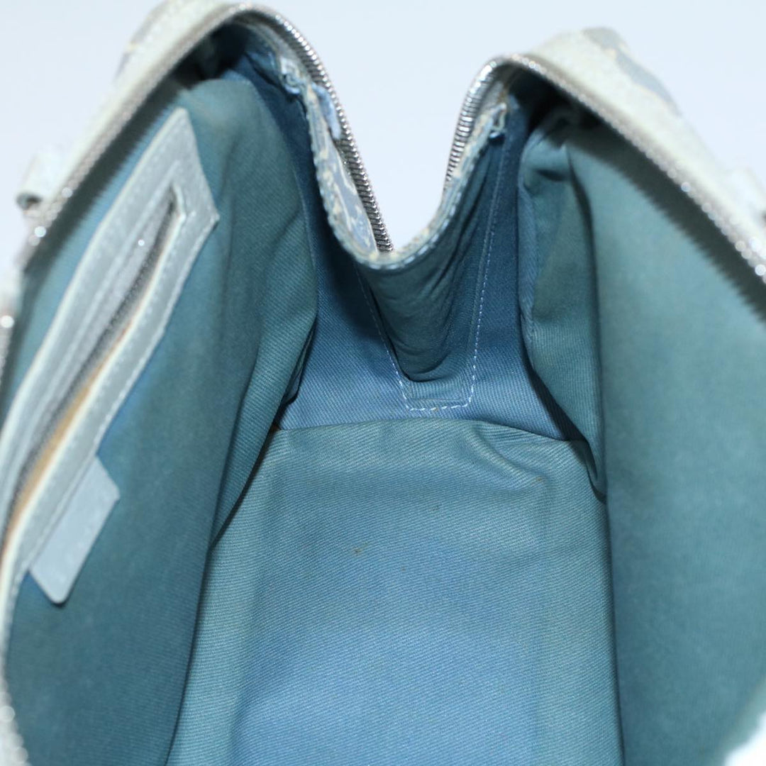 Celine C Macadam Canvas Hand Bag Light Blue  54505