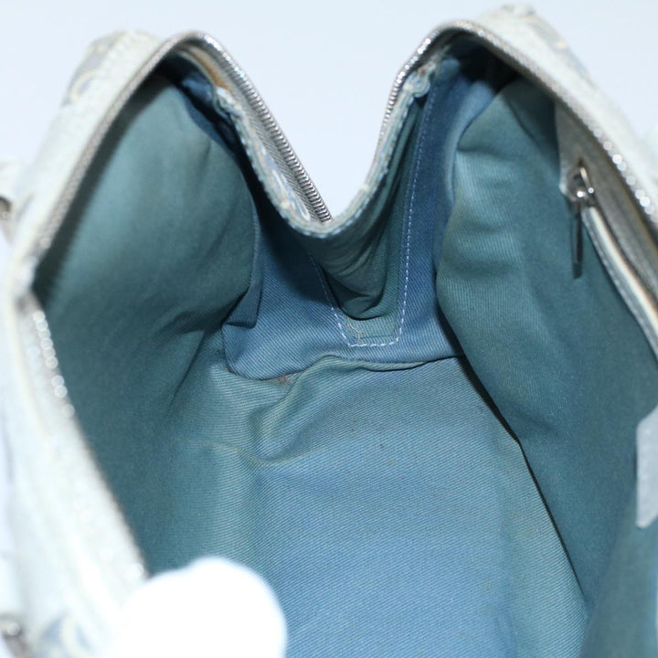 Celine C Macadam Canvas Hand Bag Light Blue  54505