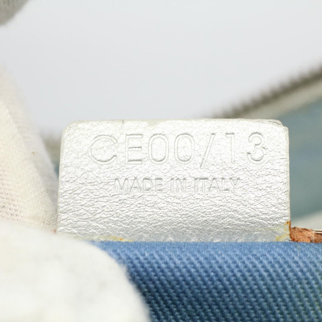 Celine C Macadam Canvas Hand Bag Light Blue  54505