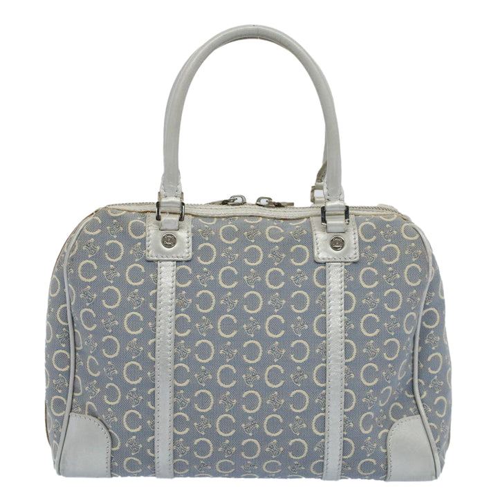 Celine C Macadam Canvas Hand Bag Light Blue  54505