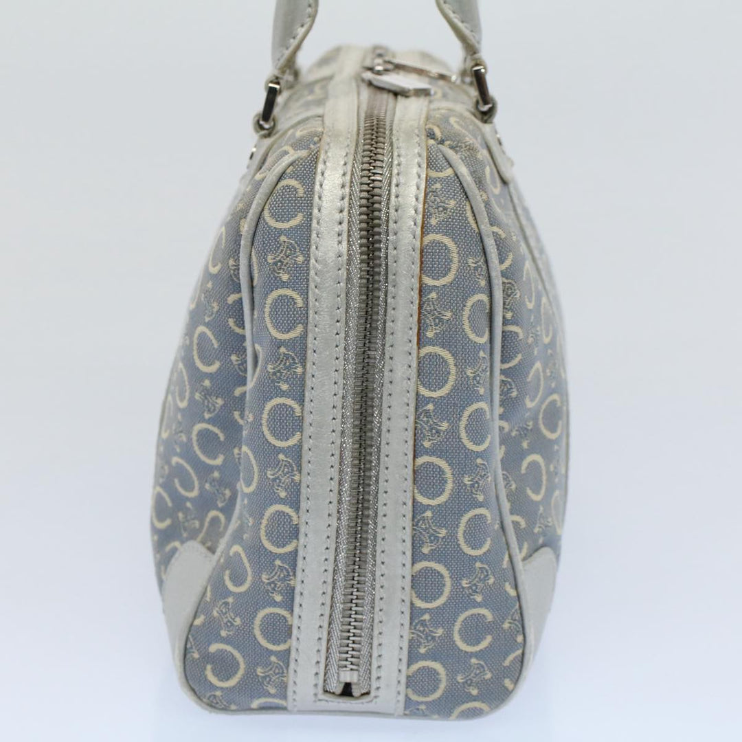 Celine C Macadam Canvas Hand Bag Light Blue  54505