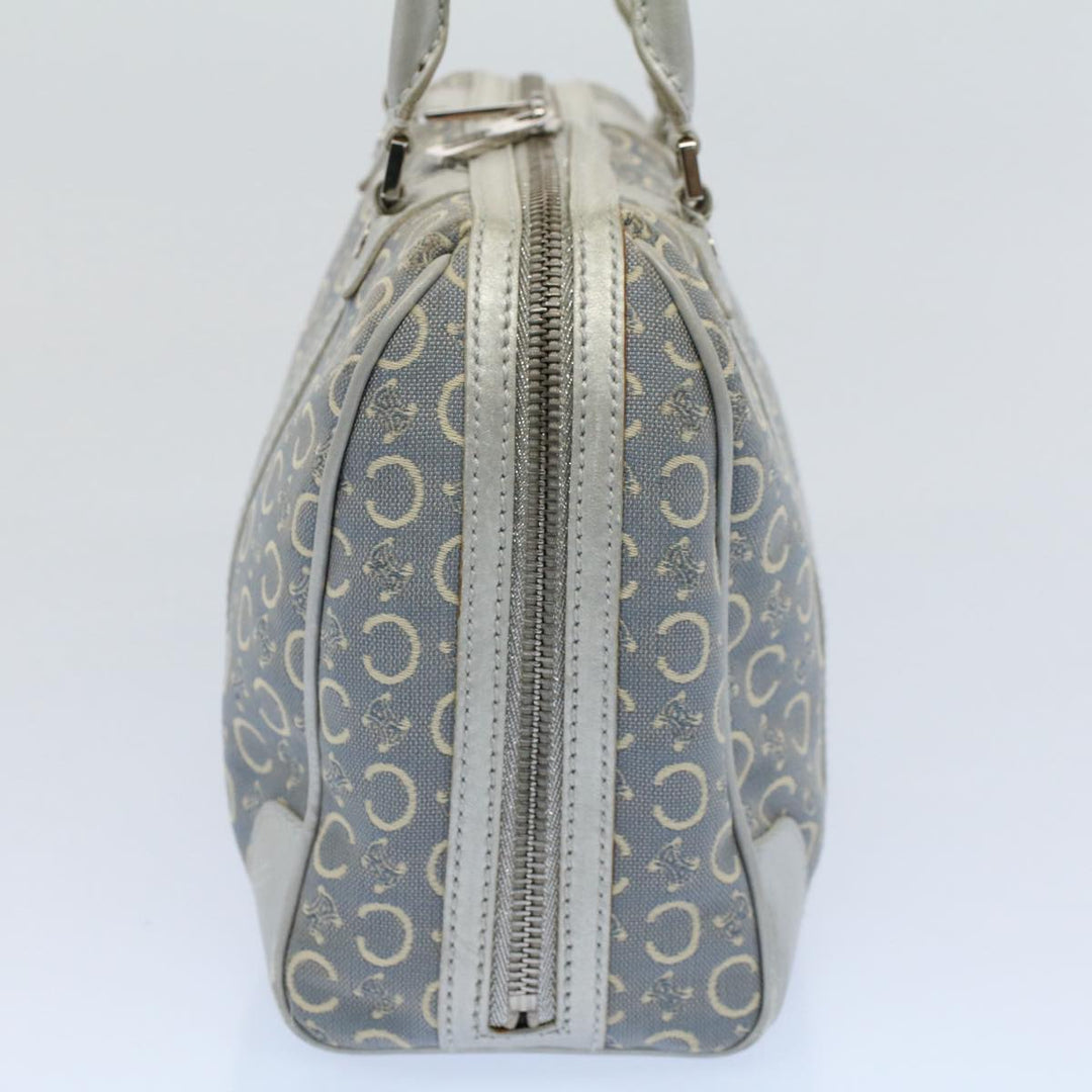 Celine C Macadam Canvas Hand Bag Light Blue  54505
