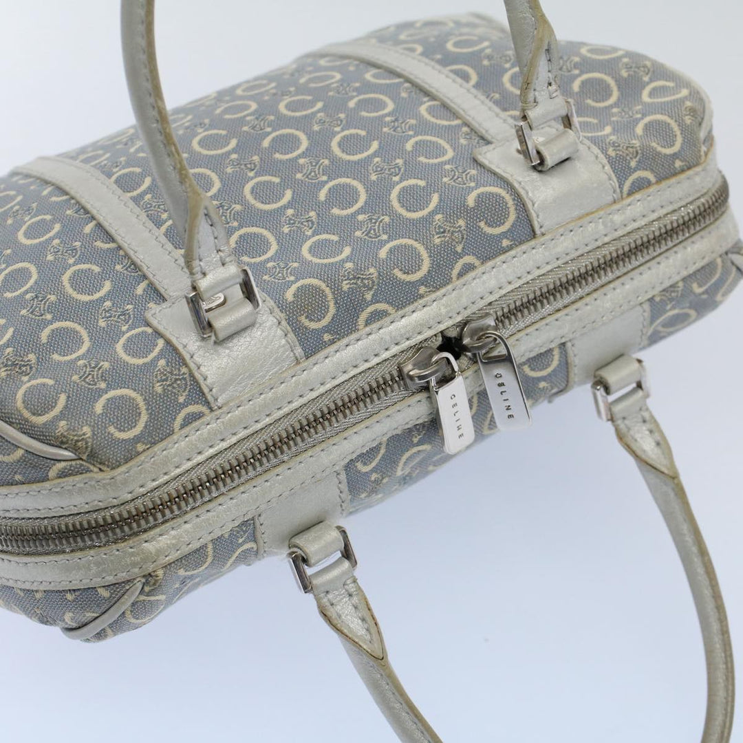 Celine C Macadam Canvas Hand Bag Light Blue  54505