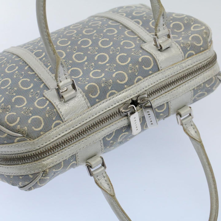 Celine C Macadam Canvas Hand Bag Light Blue  54505