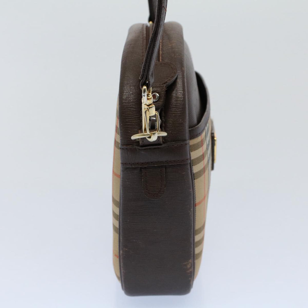 BURBERRYSs Nova Check Shoulder Bag Nylon Canvas Beige Auth 54680