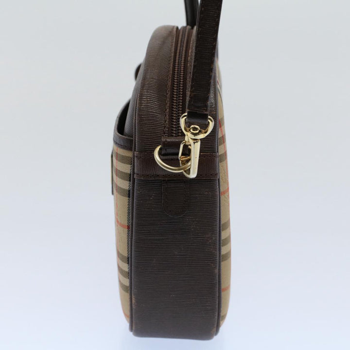 BURBERRYSs Nova Check Shoulder Bag Nylon Canvas Beige Auth 54680