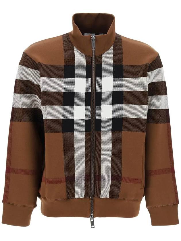 Burberry Check Bomber Jacket Brown