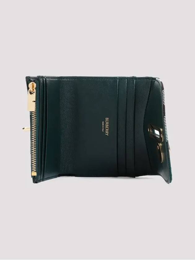 Burberry Rocking Horse Check Half Wallet Green
