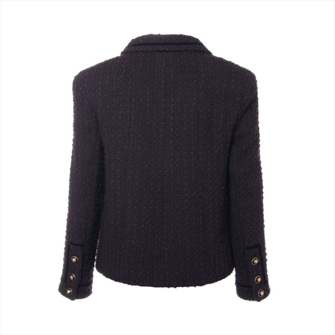 Top Quality Chanel Coconut Button 93A Wool  Alpacca Jacket 34  Pearl P02242 Twid Handcuff