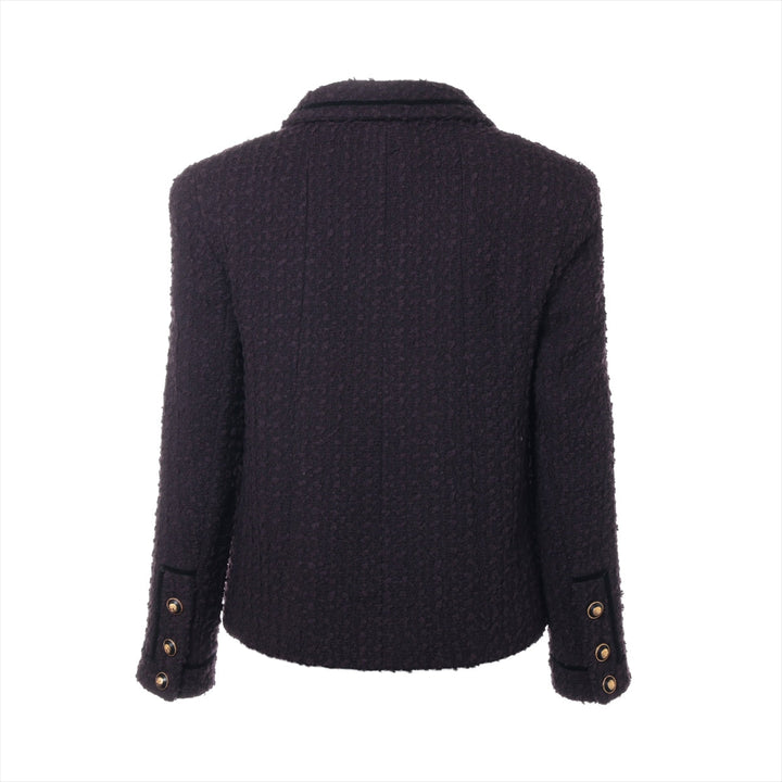 Top Quality Chanel Coconut Button 93A Wool  Alpacca Jacket 34  Pearl P02242 Twid Handcuff