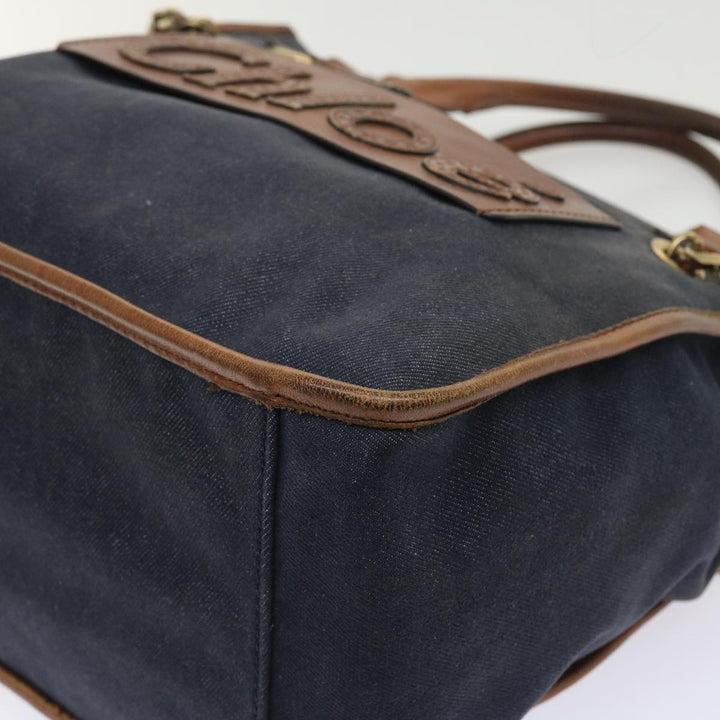 Chloe Harley Hand Bag Denim Navy 54745