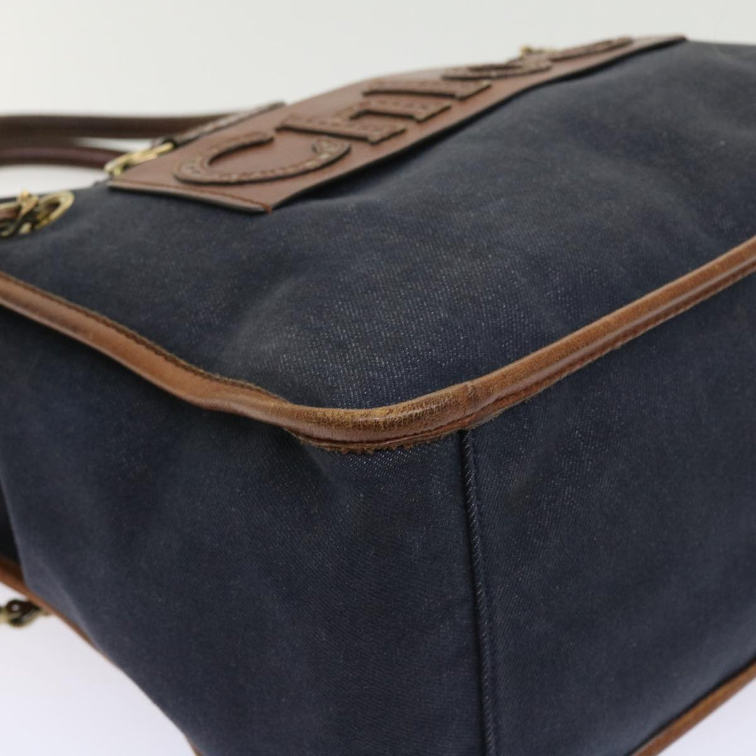 Chloe Harley Hand Bag Denim Navy 54745